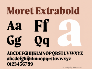 Moret Extrabold Version 001.000 January 2019图片样张