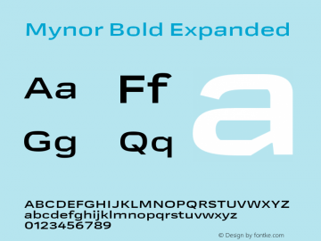 Mynor Bold Expanded Version 001.000 January 2019图片样张