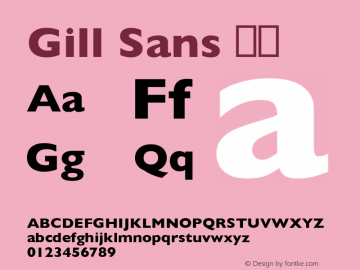 Gill Sans 粗体 8.0d3e1 Font Sample