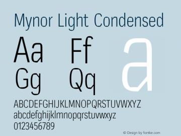 Mynor Light Condensed Version 001.000 January 2019图片样张