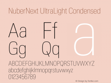 NuberNext UltraLight Condensed Version 001.002 February 2020图片样张