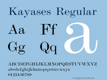 Kayases Regular Version 001.000图片样张