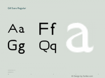 Gill Sans Regular Version 1.0图片样张