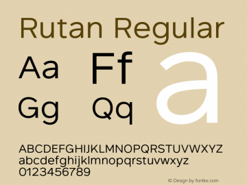 Rutan Version 1.000;PS 001.000;hotconv 1.0.70;makeotf.lib2.5.58329图片样张