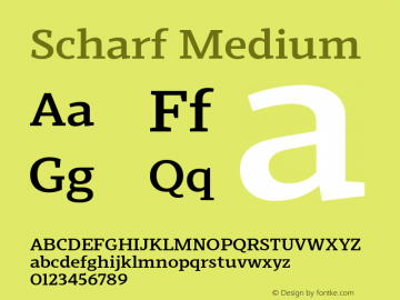 Scharf Medium Version 001.001 February 2019图片样张