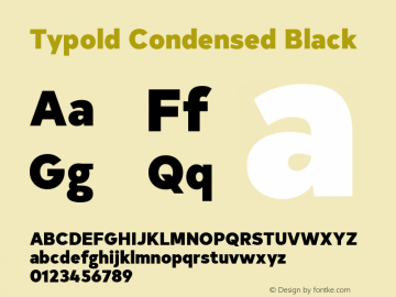 Typold Condensed Black Version 1.001; ttfautohint (v1.5)图片样张