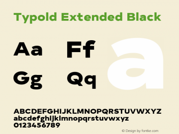 Typold Extended Black Version 1.001; ttfautohint (v1.5)图片样张