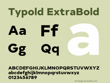 Typold ExtraBold Version 1.001; ttfautohint (v1.5)图片样张