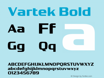 Vartek Bold Version 001.000 November 2020图片样张