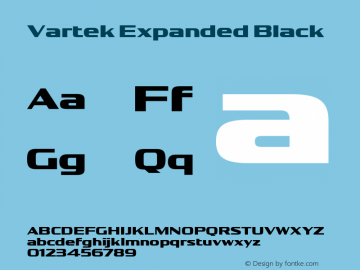 Vartek Expanded Black Version 001.000 November 2020图片样张