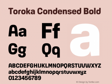 Toroka Condensed Bold Version 001.000 April 2021图片样张