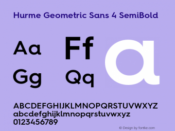 HurmeGeometricSans4 SemiBold Version 2.001图片样张