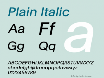 Plain-Italic Version 2.002图片样张