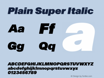 Plain-SuperItalic Version 2.002图片样张