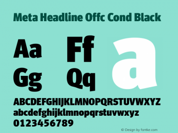 Meta Headline Offc Cond Black Version 7.504; 2012; Build 1020图片样张