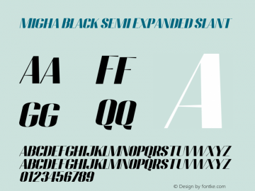 Migha-BlackSemiExpandedSlant Version 1.000图片样张