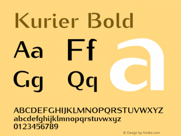 Kurier Bold Version 1.011;PS 0.98;Core 1.0.38;makeotf.lib1.6.5960图片样张