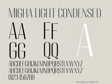 Migha-LightCondensed Version 1.000图片样张