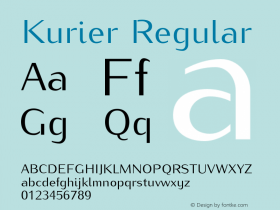 Kurier Regular Version 1.000;PS 0.995;hotconv 1.0.49;makeotf.lib2.0.14853 Font Sample