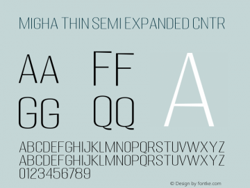 Migha-ThinSemiExpandedCNTR Version 1.000图片样张