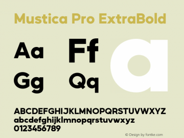 Mustica Pro ExtraBold Version 1.1.4.2图片样张