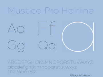 Mustica Pro Hairline Version 1.1.4.2图片样张