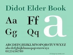 Didot Elder Book Version 2.005图片样张