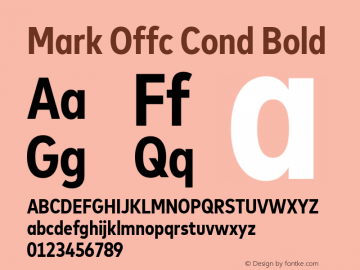 Mark Offc Cond Bold Version 7.504; 2015; Build 1021图片样张