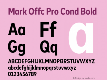 Mark Offc Pro Cond Bold Version 7.504; 2015; Build 1021图片样张