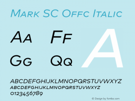 Mark SC Offc Italic Version 7.504; 2013; Build 1022图片样张