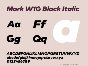 Mark W1G Black Italic Version 1.10图片样张