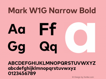 Mark W1G Narrow Bold Version 1.10图片样张