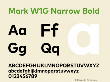 Mark W1G Narrow Bold Version 1.10图片样张