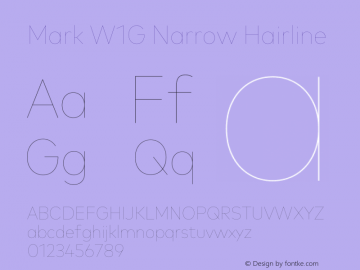 Mark W1G Narrow Hairline Version 1.10图片样张