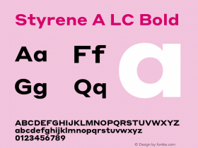 Styrene A LC Bold Version 1.1 2016图片样张