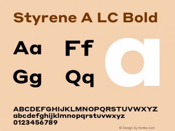 Styrene A LC Bold Version 1.1 2016图片样张