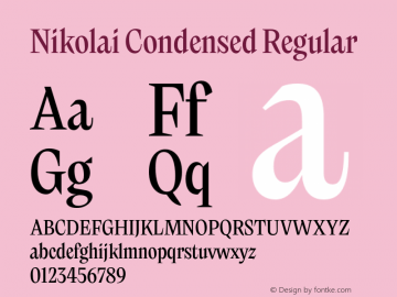 Nikolai Condensed Regular Version 1.000图片样张