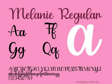 Melanie Version 1.001;Fontself Maker 3.5.4图片样张