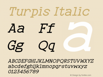 Turpis Italic 1.10图片样张