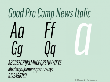 Good Pro Comp News Italic Version 7.70图片样张