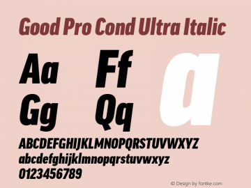 Good Pro Cond Ultra Italic Version 7.70图片样张