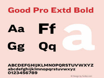 Good Pro Extd Bold Version 7.70图片样张