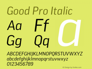Good Pro Italic Version 7.70图片样张