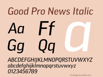 Good Pro News Italic Version 7.70图片样张