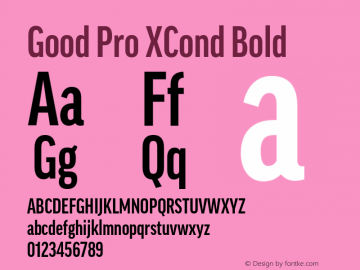 Good Pro XCond Bold Version 7.70图片样张