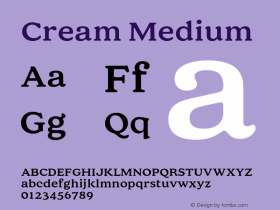 Cream Medium Version 1.100;FEAKit 1.0图片样张