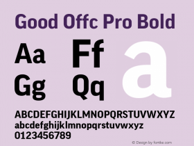 Good Offc Pro Bold Version 7.504; 2010; Build 1023图片样张