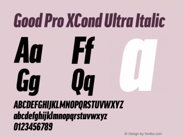 Good Pro XCond Ultra Italic Version 7.60图片样张