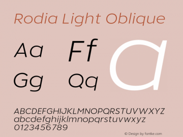 Rodia Light Oblique Version 1.100;FEAKit 1.0图片样张