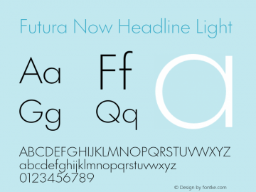 Futura Now Headline Lt Version 1.01图片样张